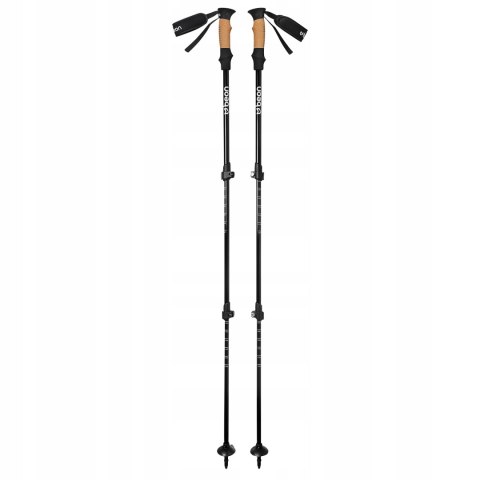 Kije Trekkingowe Beon Pro Black - Regulowane, Cork Grip, Aluminium 7075