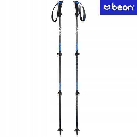 Kije Trekkingowe Beon Smart Blue 2X Teleskopowe 61-135 Cm Do Treningu Spacerów I Turystyki