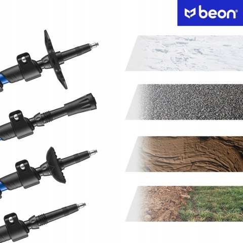 Kije Trekkingowe Beon Smart Blue 2X Teleskopowe 61-135 Cm Do Treningu Spacerów I Turystyki
