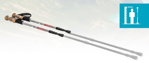 Kije Trekkingowe Sapphire St-073, Grafit, Regulowane, Antishock, Pokrowiec