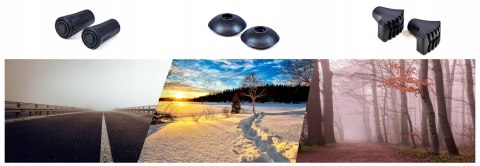 Kije Trekkingowe Sapphire St-073, Grafit, Regulowane, Antishock, Pokrowiec