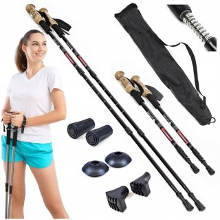 Kije Trekkingowe Sapphire St-073 Telekopowe Regulowane 2 Szt Antishock