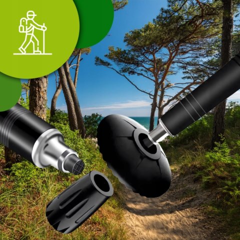 Kije Trekkingowe Składane 2 Szt Regulowane Z Systemem Antishock