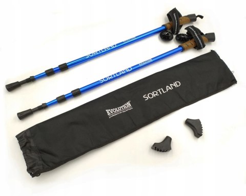 Kijki Nordic Walking Evolution Sortland 3-Sekcyjne Z Antishock 135 Cm