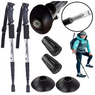 Kijki Nordic Walking Regulowane Antishock Ergonomiczne Rączki, Zestaw 2 Szt