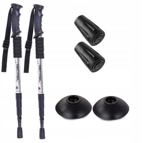 Kijki Nordic Walking Regulowane Antishock Ergonomiczne Rączki, Zestaw 2 Szt