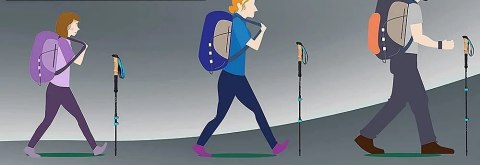 Kijki Nordic Walking Regulowane Antishock Ergonomiczne Rączki, Zestaw 2 Szt