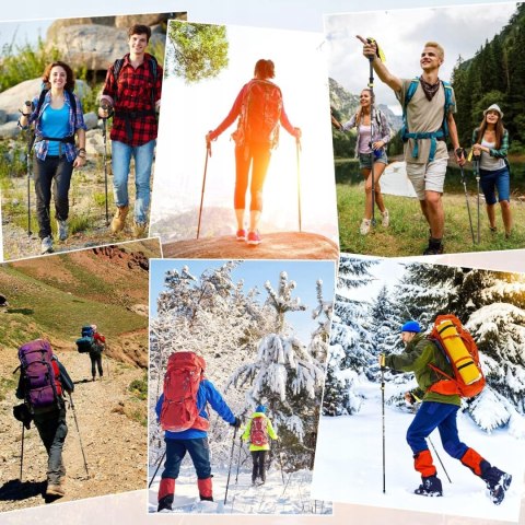 Kijki Nordic Walking Regulowane Antishock Ergonomiczne Rączki, Zestaw 2 Szt