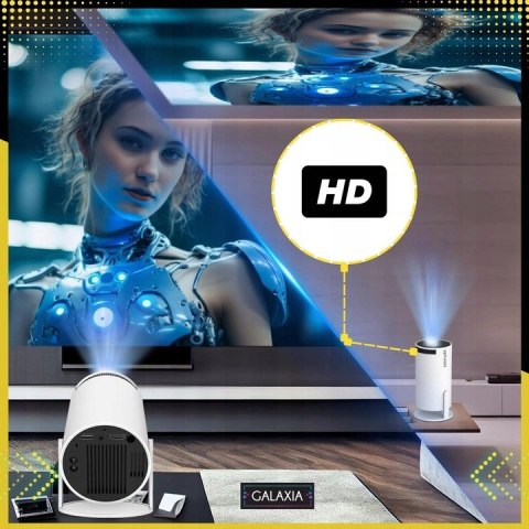 Mini Projektor Galaxia Hy300 Smart Led Android 11 Wifi Bluetooth Full Hd