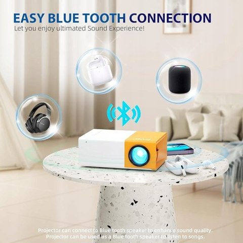 Mini Projektor Led 1080P 170 Cal, Bluetooth, Hdmi, Usb, Do Domu I Ogrodu