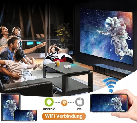 Mini Projektor Xiwbsy Q2 1080P Wi-Fi Bluetooth Hdmi Usb - Korekcja ±15°