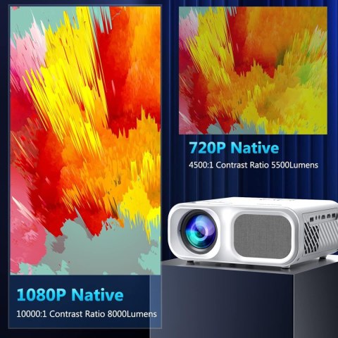 Projektor 1080P 9800 Lumen 5G Wifi Bluetooth Zoom Hdmi - Kino Domowe I Gry