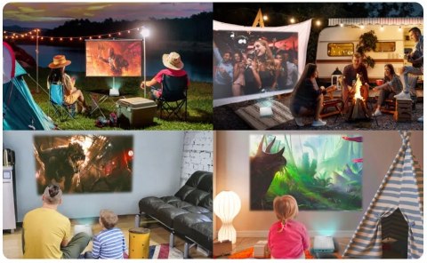 Projektor Full Hd 1920X1080 Wi-Fi Android 10, 100 Cali, 300 Ansi, Przenosny