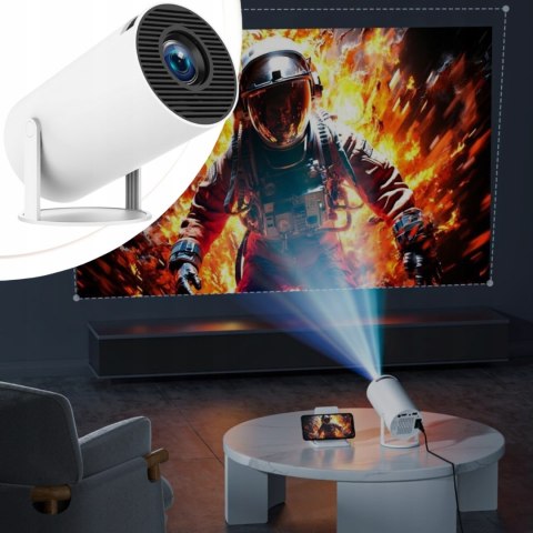 Projektor Full Hd Android Tv Z Wifi, Bluetooth I Wbudowanym Głośnikiem