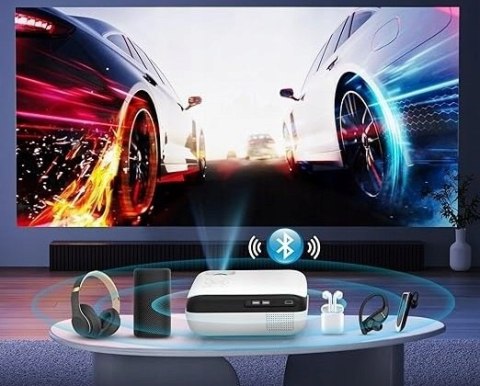 Projektor Led Full Hd 4K 9500 Lm Bluetooth - Kino Domowe I Prezentacje