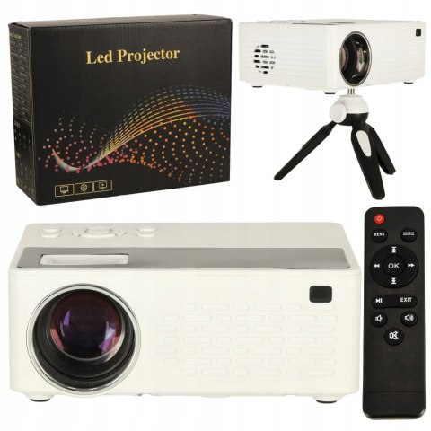 Projektor Led Przenośny 1080P Z Statywem - Idealny Do Domowego Kina