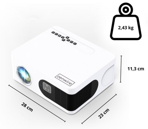 Projektor Zenwire E601h 4K Full Hd Smart Tv Wifi Bluetooth 18000 Lm