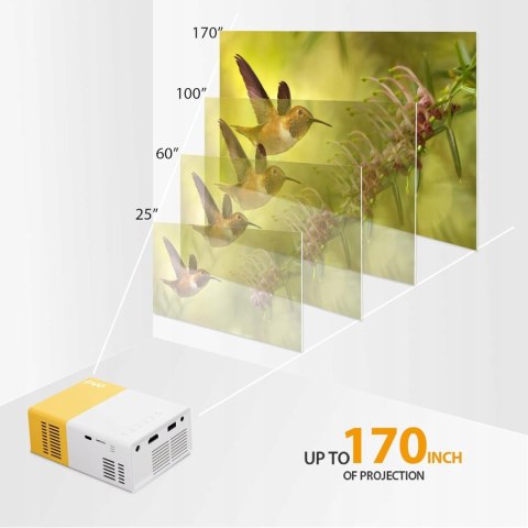 Przenośny Mini Rzutnik Full Hd 1080P Bluetooth 5.4 Hdmi Usb Type-C Z Pilotem