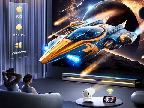 Przenośny Projektor Full Hd 4K Z Wifi, Usb, Hdmi, Głośnikami, Pilotem