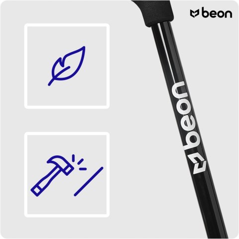 Regulowane Kije Trekkingowe Beon Pro Black Z Uchwytem Cork Grip, 2 Szt.
