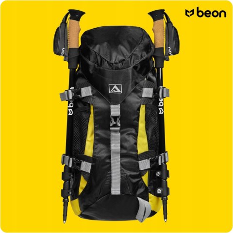 Regulowane Kije Trekkingowe Beon Pro Black Z Uchwytem Cork Grip, 2 Szt.