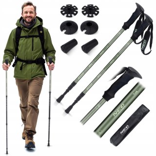 Para kijków trekkingowych Neo-Sport NS-381, 65-135 cm, system anti-shock