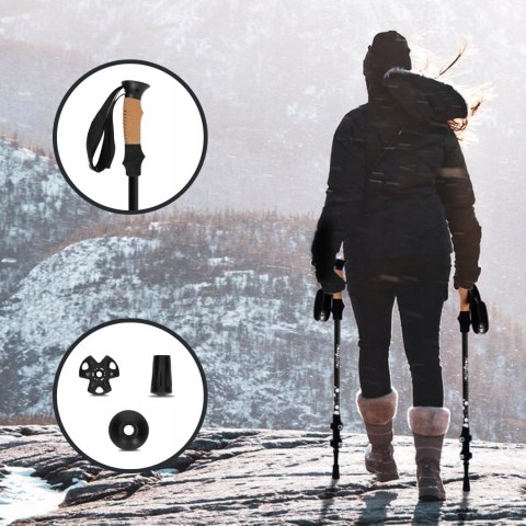 Kieki Trekkingowe Activ/Space 2 Szt. - Lekkie, Regulowane, Korkowy Uchwyt