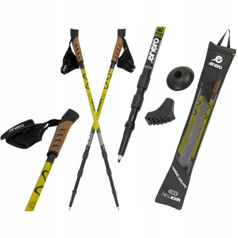 Kije Nordic Walking 110-135Cm Regulowane, Antypoślizgowe, Z Pokrowcem Set