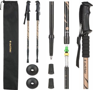 Kije Nordic Walking Alu 3-Sekcjonowe Składane Outtec Trekkingowe Komplet