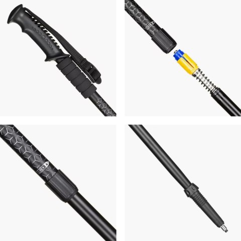 Kije Nordic Walking Aluminiowe 3-Sekcjonalne Outtec 65-135 Cm Anti-Shock
