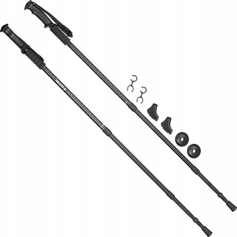 Kije Nordic Walking Aluminiowe 3-Sekcjonalne Outtec 65-135 Cm Anti-Shock