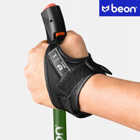 Kije Nordic Walking Beon Fx2 Składane 110-130Cm Regulowane Premium Zielone