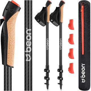 Kije Nordic Walking Beon Nx8 3K Carbon 2 Szt. Regulacja Korkowy Uchwyt