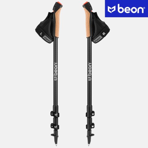 Kije Nordic Walking Beon Nx8 3K Carbon 2 Szt. Regulacja Korkowy Uchwyt