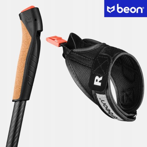 Kije Nordic Walking Beon Nx8 3K Carbon 2 Szt. Regulacja Korkowy Uchwyt