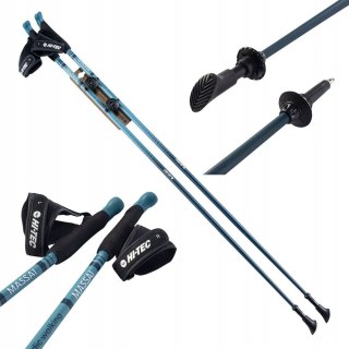 Kije Nordic Walking Hi-Tec Massai Ultralekkie 105-125 Cm 140G Regulowane