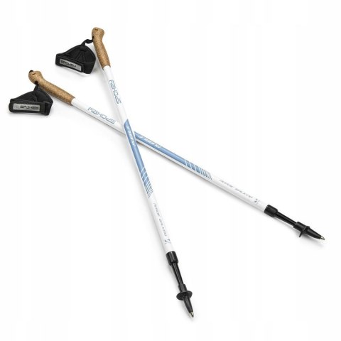 Kije Nordic Walking Składane 105-135Cm Antishock, Rączki Korkowe, Aluminium
