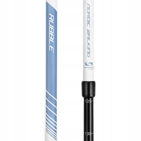 Kije Nordic Walking Składane 105-135Cm Antishock, Rączki Korkowe, Aluminium