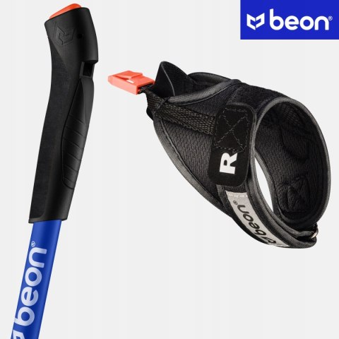 Kije Nordic Walking Składane Regulowane Beon Fx2 Niebieskie Do Spacerów