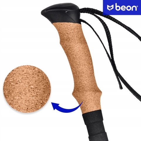 Kije Składane Trekkingowe Karbonowe Nordic Walking Cork Grip Eva Extension