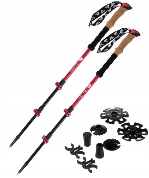 Kije Trekkingowe Aluminiowe 7075 Teleskopowe Adventure Cork Volven 65-135Cm