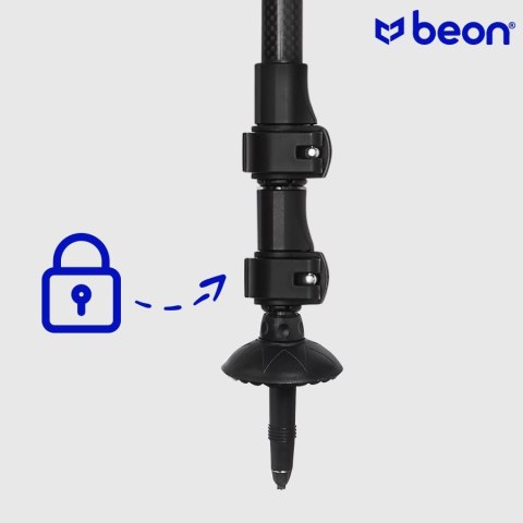 Kije Trekkingowe Karbonowe Beon Elite 2 Z Regulacją Safe Lock 61-135 Cm