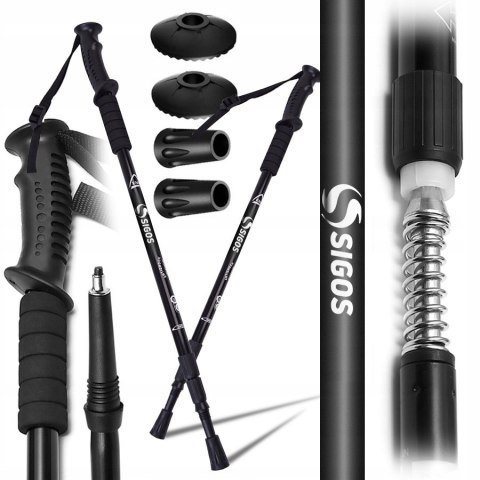 Kije Trekkingowe Nordic Walking 63-145Cm Regulowane Anti-Shock Ergonomiczne