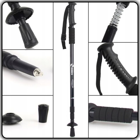 Kije Trekkingowe Nordic Walking 63-145Cm Regulowane Anti-Shock Ergonomiczne