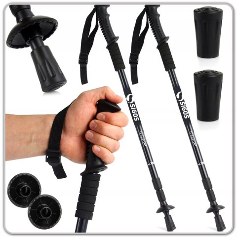 Kije Trekkingowe Nordic Walking 63-145Cm Regulowane Anti-Shock Ergonomiczne