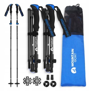 Kije Trekkingowe Pro+ Blue Mountain Goat - Regulowane 43-130 Cm