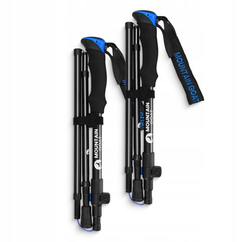 Kije Trekkingowe Pro+ Blue Mountain Goat - Regulowane 43-130 Cm