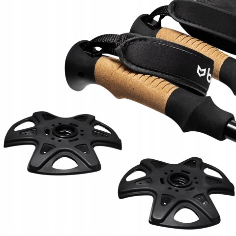 Kije Trekkingowe Regulowane Do Chodzenia Po Górach 2 Szt. Beon Pro Black