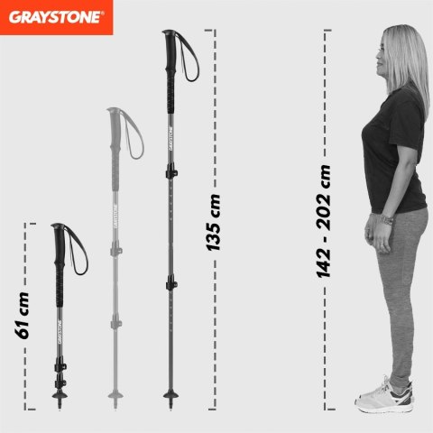 Kije Trekkingowe Składane 2 Szt. G2 Regulowane 61-135Cm Wygodny Uchwyt Eva
