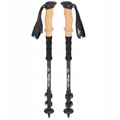 Kije Trekkingowe Składane Carbon+ 61-135 Cm, Safe Lock, Nordic Walking